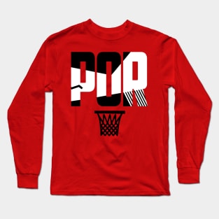 Throwback Portland Basketball RED Long Sleeve T-Shirt